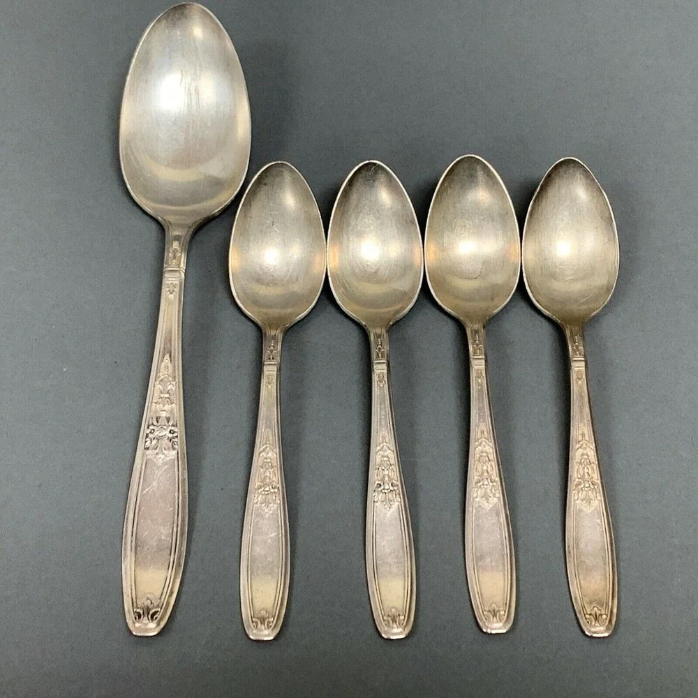 Rogers Bros 1847 Ambassador Spoons‎ Flatware Silverplate Lot of 5